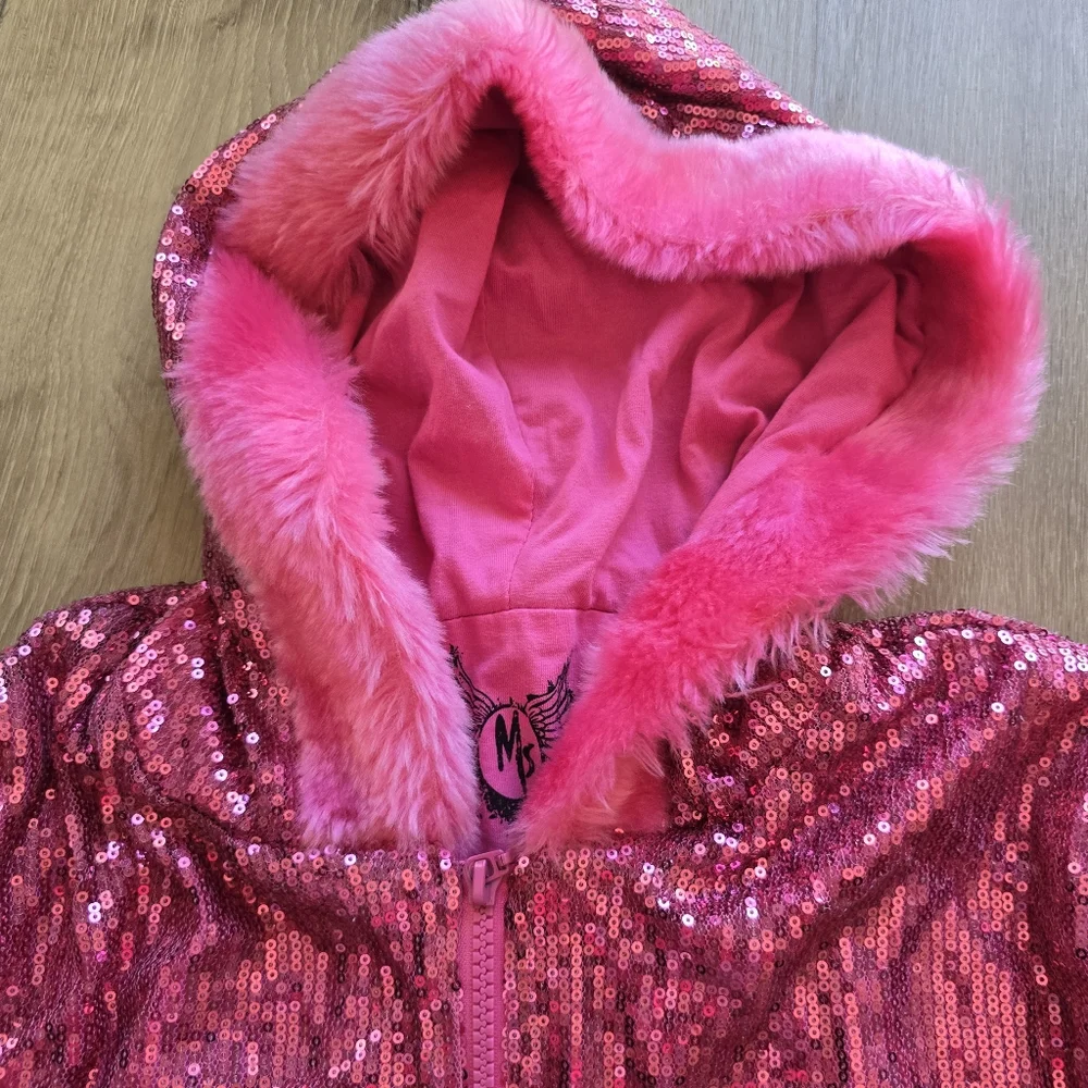 Splash Girls Sequin Zipper Coat Jacket